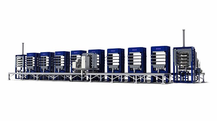 Multi-station Carbon Fiber Hot/Cold Compression Molding Press